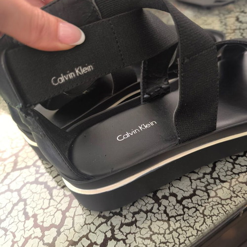 Calvin Klein black sandals used, size 38