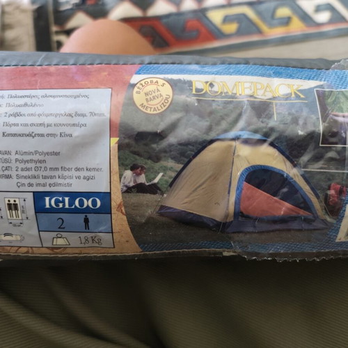 Camping tent for 2 people, igloo type, 1.8 kg