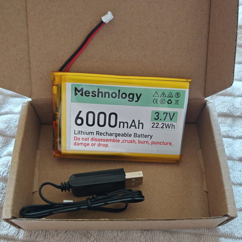 Meshnology 6000mAh 3.7V Li-Po Battery for LoRa 32 Heltec Meshtastic ESP32 New