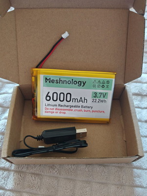 Meshnology 6000mAh 3.7V Li-Po батерия за LoRa 32 Heltec Meshtastic ESP32 нова