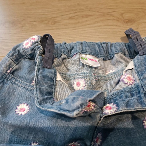 Prenatal jean pants like new, size 116 cm, blue with pink