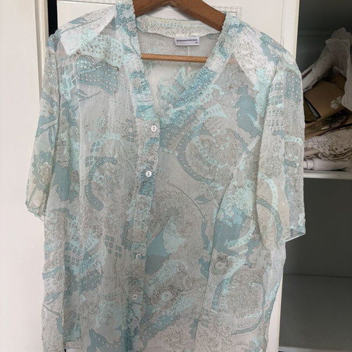 Sommerman set skirt top shirt like new, turquoise, size 50