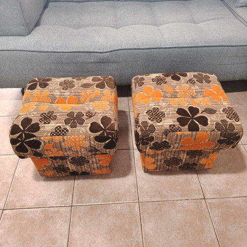 Stools like new, very comfortable with storage space, set of 2