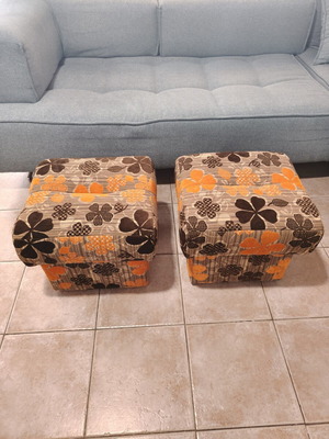 Stools like new, very comfortable with storage space, set of 2