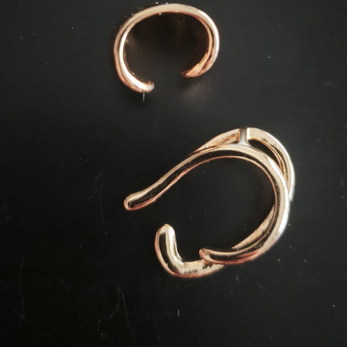 Cuff earrings set of 2, new, gold color by Al'Oro