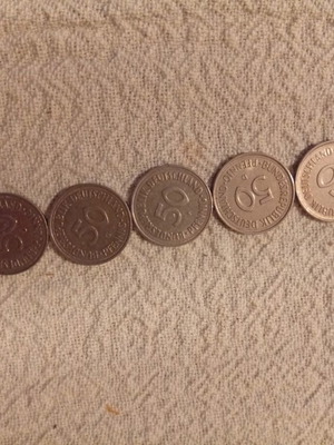 Half Mark coins like new, set of 7