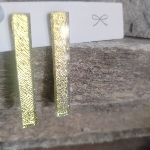 Just Gold Earrings on Gold Steel Base made to order