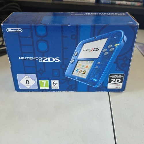 Nintendo 2DS Transparent Clear Blue Rare Console Edition used