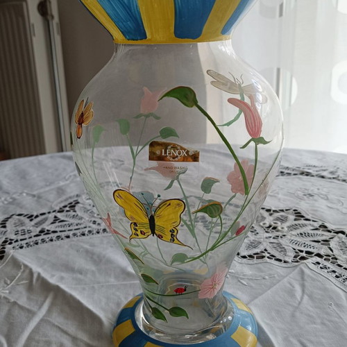 Lenox vase used, hand-painted