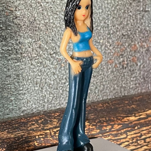 Collectible Anime Style Mini Figure 6.5cm new, "Cool" with Sleeveless Top