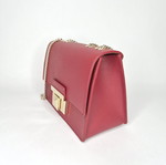 Furla Venere Mini Bag new, red leather crossbody with gold chain