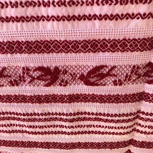 Wool bed sheet new traditional with knitted lace and fringes
