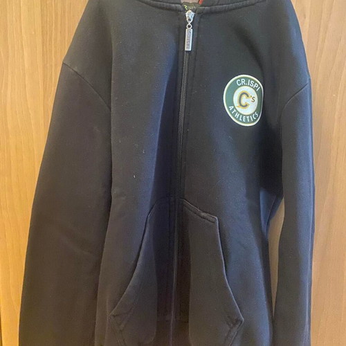 Crispi sweatshirt jacket like new, black, fleece lined, size 158 cm