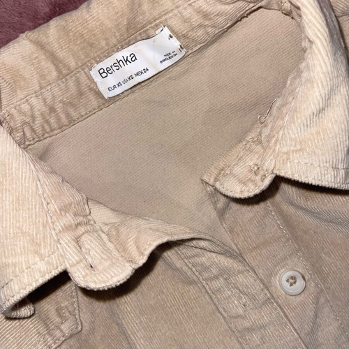 Beige corduroy dress Bershka like new, can be worn as jacket