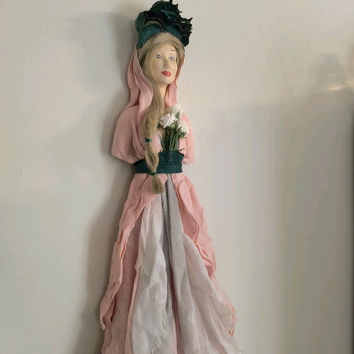 Handmade decorative wall doll new, length 115 cm