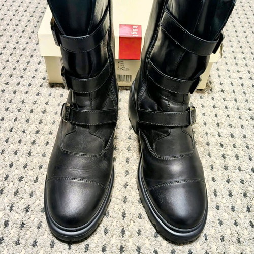 Högl leather biker boots, size 40, black