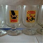  GUINNESS ORIGINAL BEER - SET OF 4 STEMMED GOBLET GLASS ES  DATED 1996 - ΣΕΤ 4 ΔΙΑΦΟΡΕΤΙΚΑ ΣΥΛΛΕΚΤΙΚΑ ΠΟΤΗΡΙΑ ΜΠΥΡΑΣ ΜΕ ΛΑΙΜΟ * RARE - ΣΠΑΝΙΑ *
