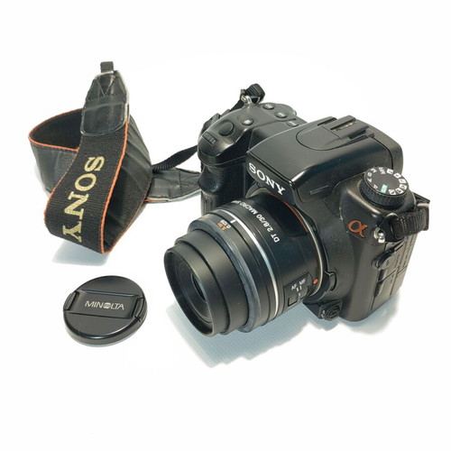 Sony Alpha DSLR-A700 with Minolta lens used, two batteries charger and 8GB card