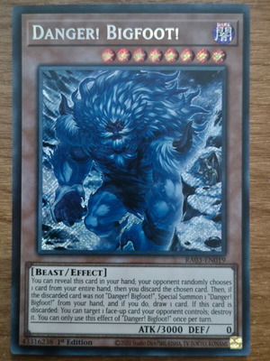Danger! Bigfoot! RA03 Secret Rare 1st Edition Near Mint
