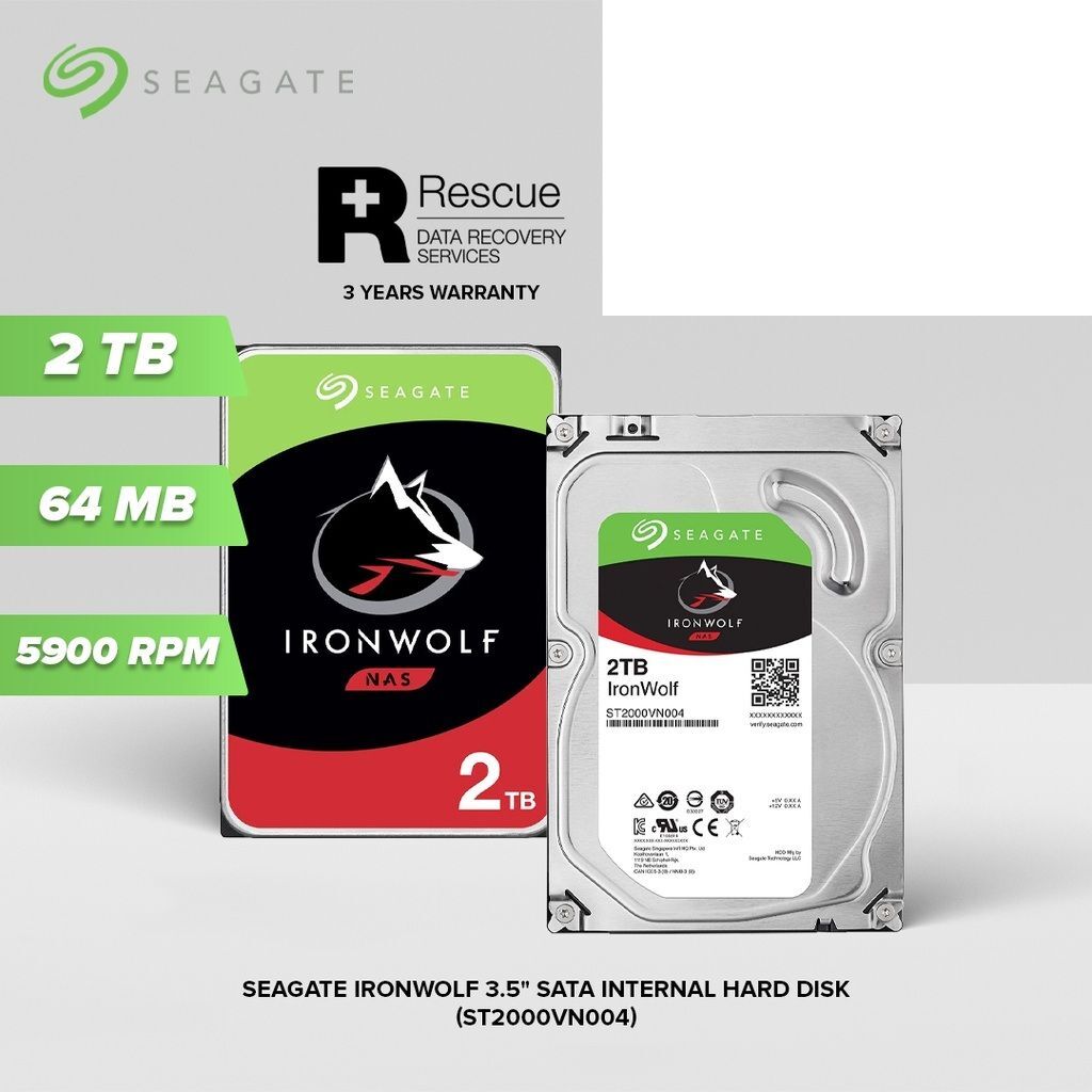 Seagate IronWolf NAS HDD 2TB 3.5''… - € 179,00 - Vendora.cy