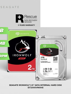 Seagate IronWolf NAS HDD 2TB 3.5'' SATA3 5900rpm 64MB Cache new
