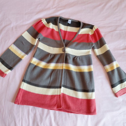 Zara knitted cardigan cotton for 9-10 years like new, multicolor