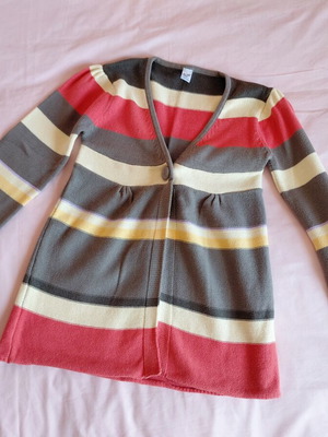 Zara knitted cardigan cotton for 9-10 years like new, multicolor