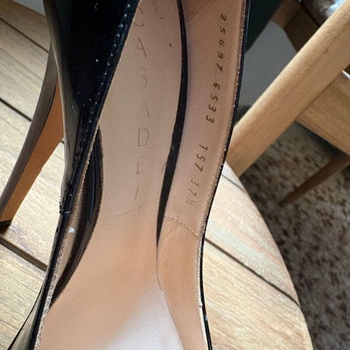 Casadei patent leather pumps like new, black, size 37.5