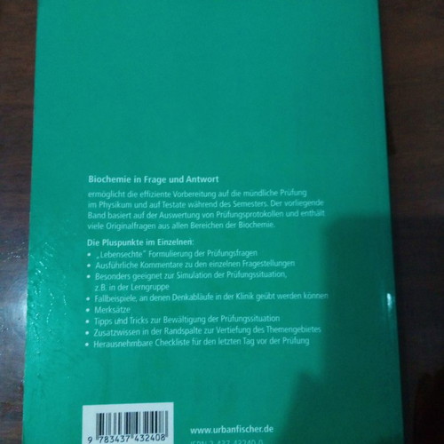 Biochemie in Frage und Antwort medical book used