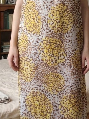 Benetton strapless long dress like new, cotton, colorful