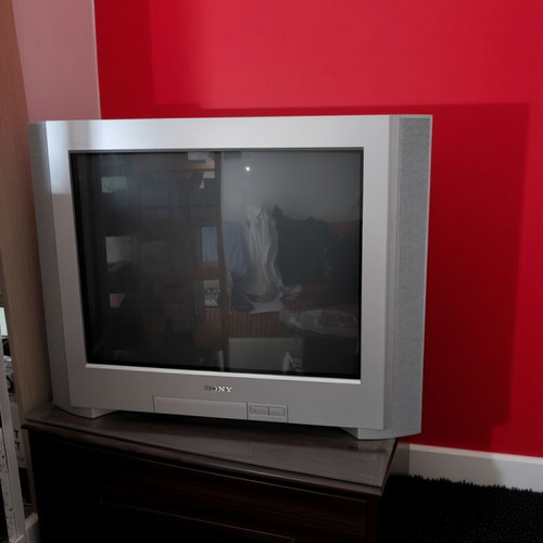 Sony CRT television used, silver finish