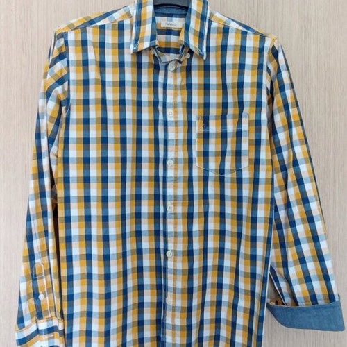 Sfera checked shirt for boys 11-12 years like new, blue/yellow