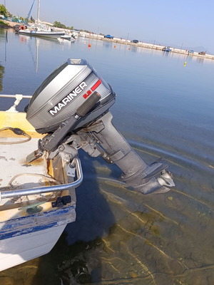 Boat 4.20x1.60 with Mariner 9.9 two-stroke outboard motor