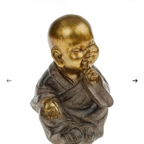 Ceramic monk figurines, set of 3, 6cm