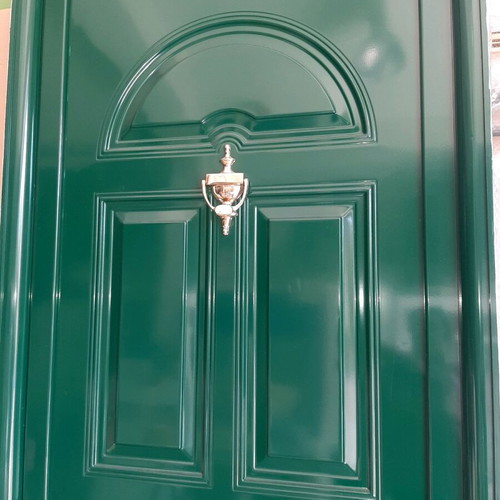 Aluminum exterior door new, cypress color, 1m x 2.20m with multipoint lock