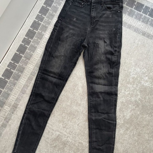 Stradivarius high-waisted slim fit jeans used, black, size S