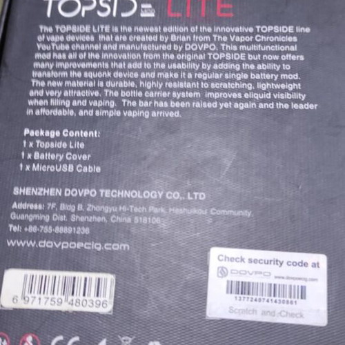 Dovpo Topside Lite 90W Squonk Mod black/red used