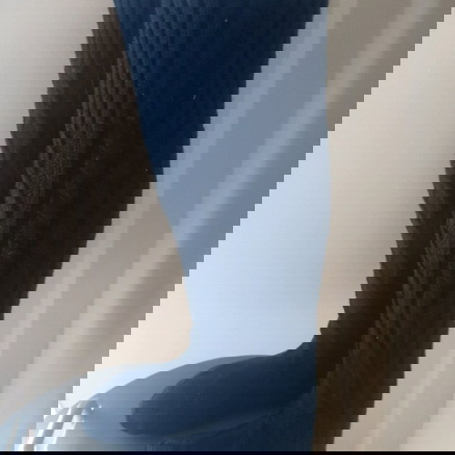 Дълги черни плетени чорапи 75см с плитка нови