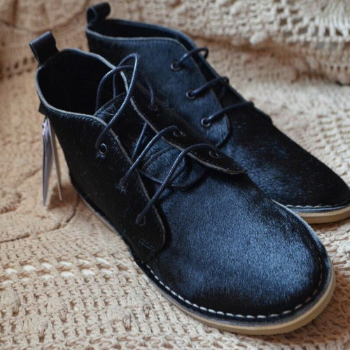 Zara cowskin leather ankle boots new, size 36, black