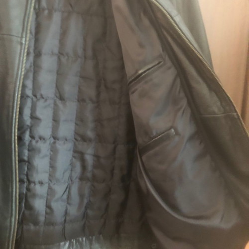 Leather jacket used, black, size L to XL