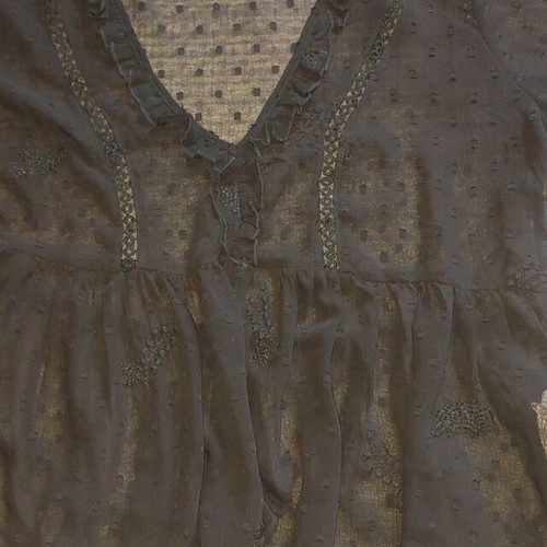 Stradivarius Black Transparent Top like new, size L