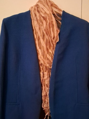 Zara blazer medium blue like new with scarf