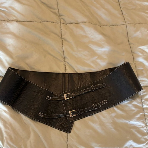Matt leather belt black like new adjustable