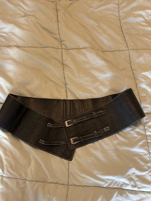Matt leather belt black like new adjustable