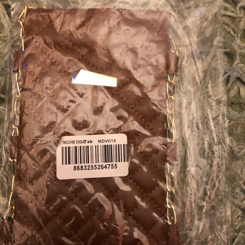 Crossbody phone bag new brown with gold chain