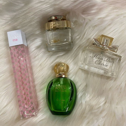 Empty perfume bottles used for collectors Cartier, Dior, Gucci