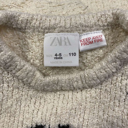 Zara pullover like new, beige, size 110 cm for 4-year-old girl