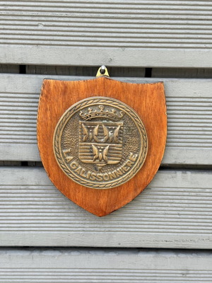 La Galissonnière Nautical Shield used, wooden base