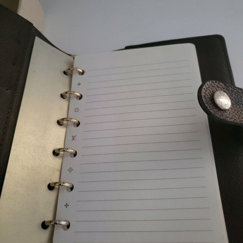 Louis Vuitton Damier agenda used, brown, with box