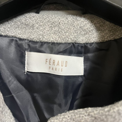 Louis Féraud wool coat, size M, gray